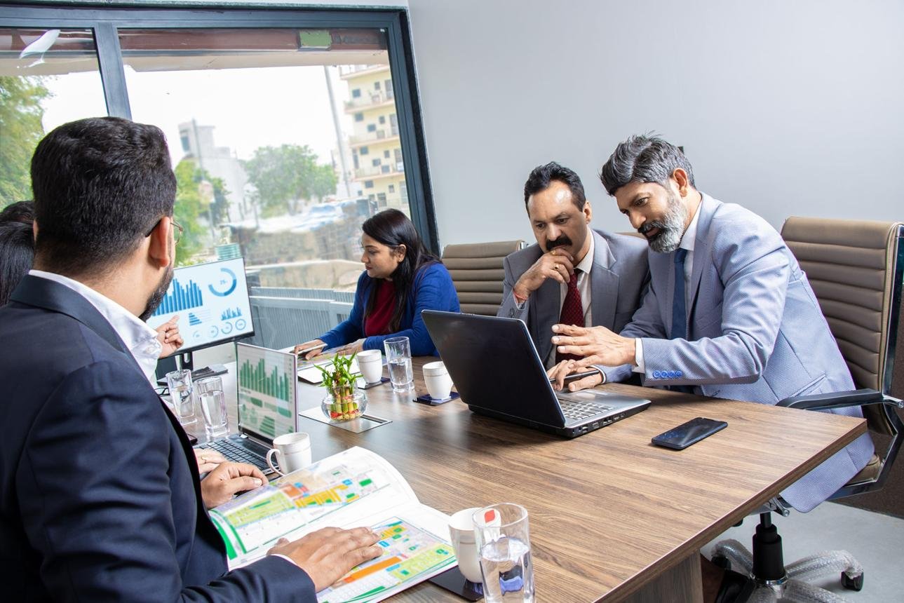 Startup founders in a strategy meeting